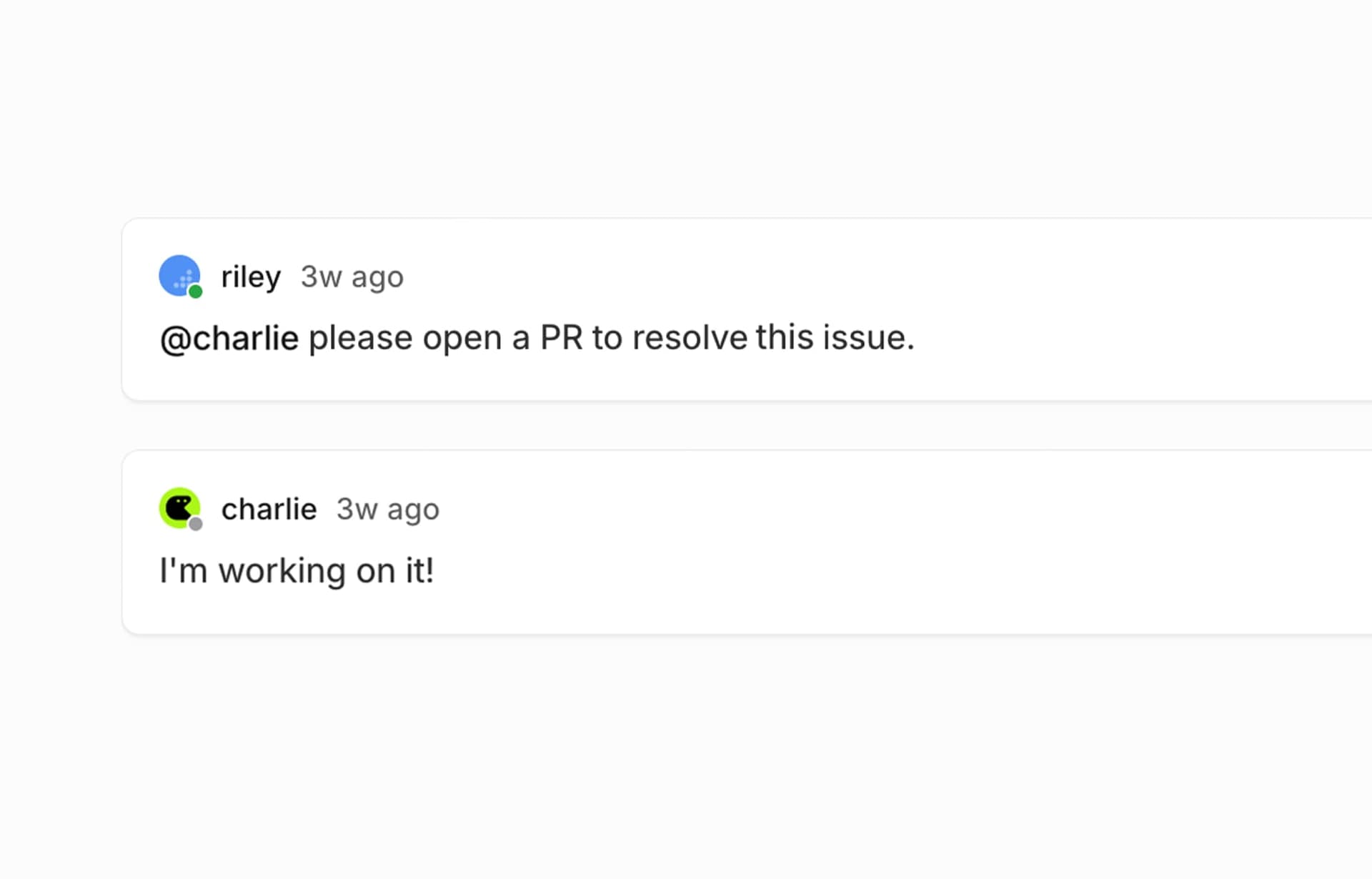 Tag Charlie to Implement